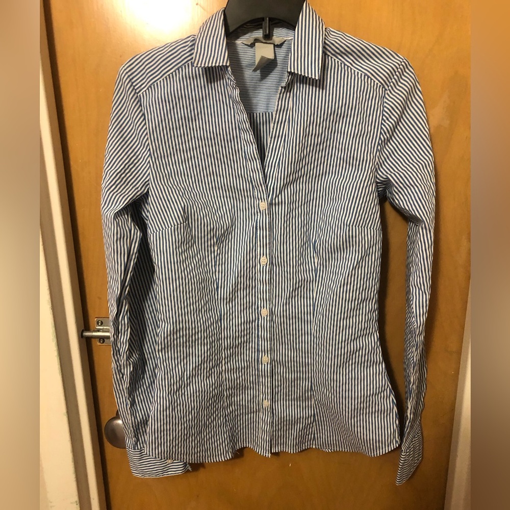 H&M Striped Button-Up Shirt